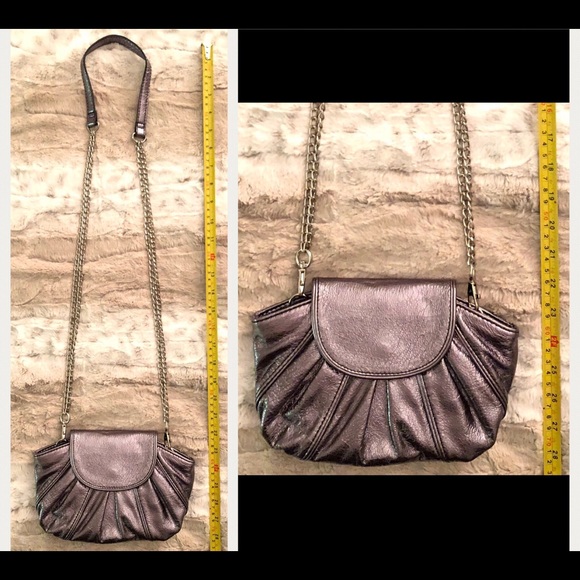 NINE WEST dark gray metallic clutch/cross-body - Picture 2 of 6